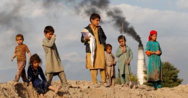 Image of Afghan Poor Children standing