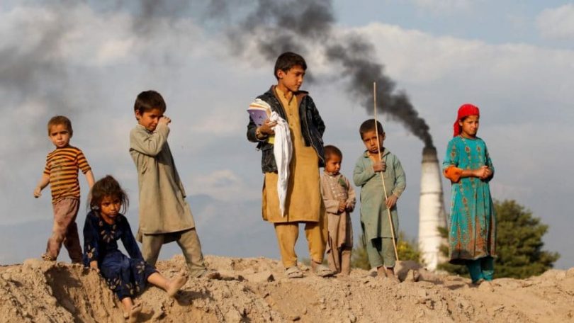 Image of Afghan Poor Children standing