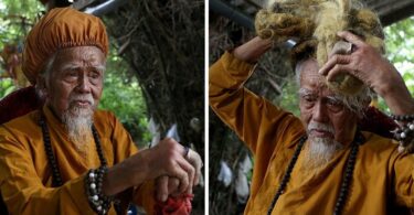 92 YO Vietnamese Man Has 5 Metre Long Hair800 5f4652175f913